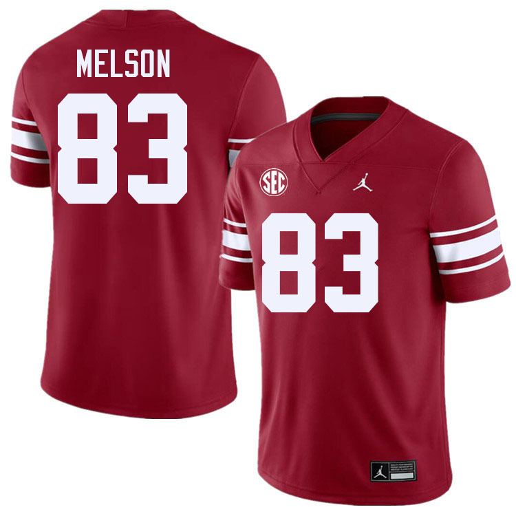 #83 Major Melson Oklahoma Sooners 2024 SEC Conference College Football Jerseys-Throwback